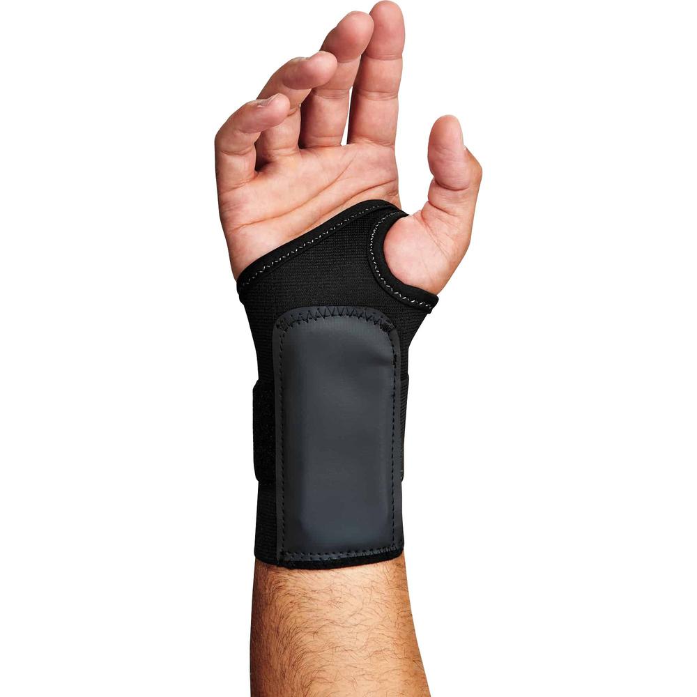 Ergodyne ProFlex 4000 Single-Strap Wrist Support - Right-handed - Black - 1 Each. Picture 4