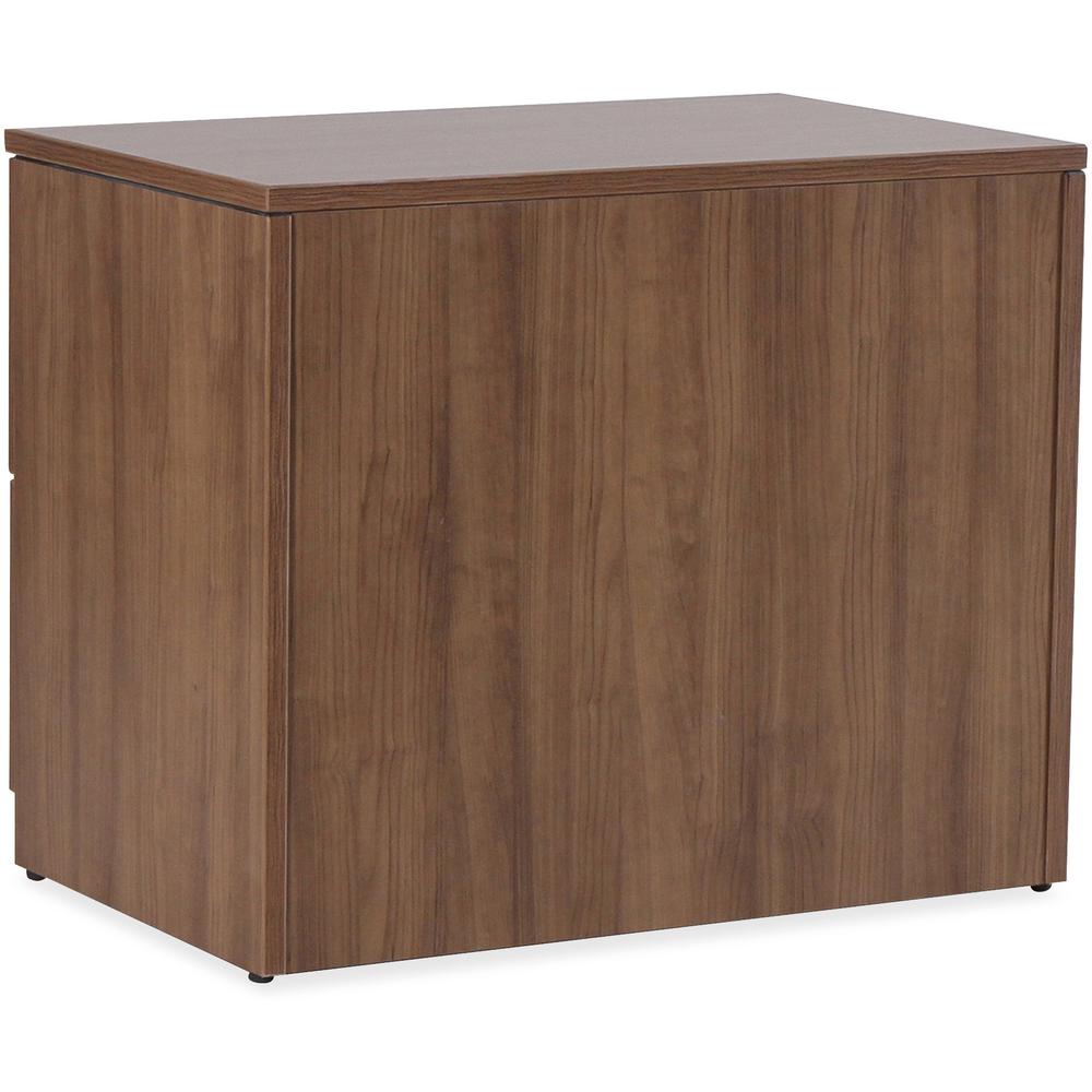 Lorell Essentials Series Lateral File - 1" Top, 0.1" Edge, 35.5" x 22"29.5" Lateral File - 2 x File Drawer(s) - Walnut, Laminate Table Top - Durable, Built-in Hangrail, Ball Bearing Slide, Drawer Exte. Picture 3