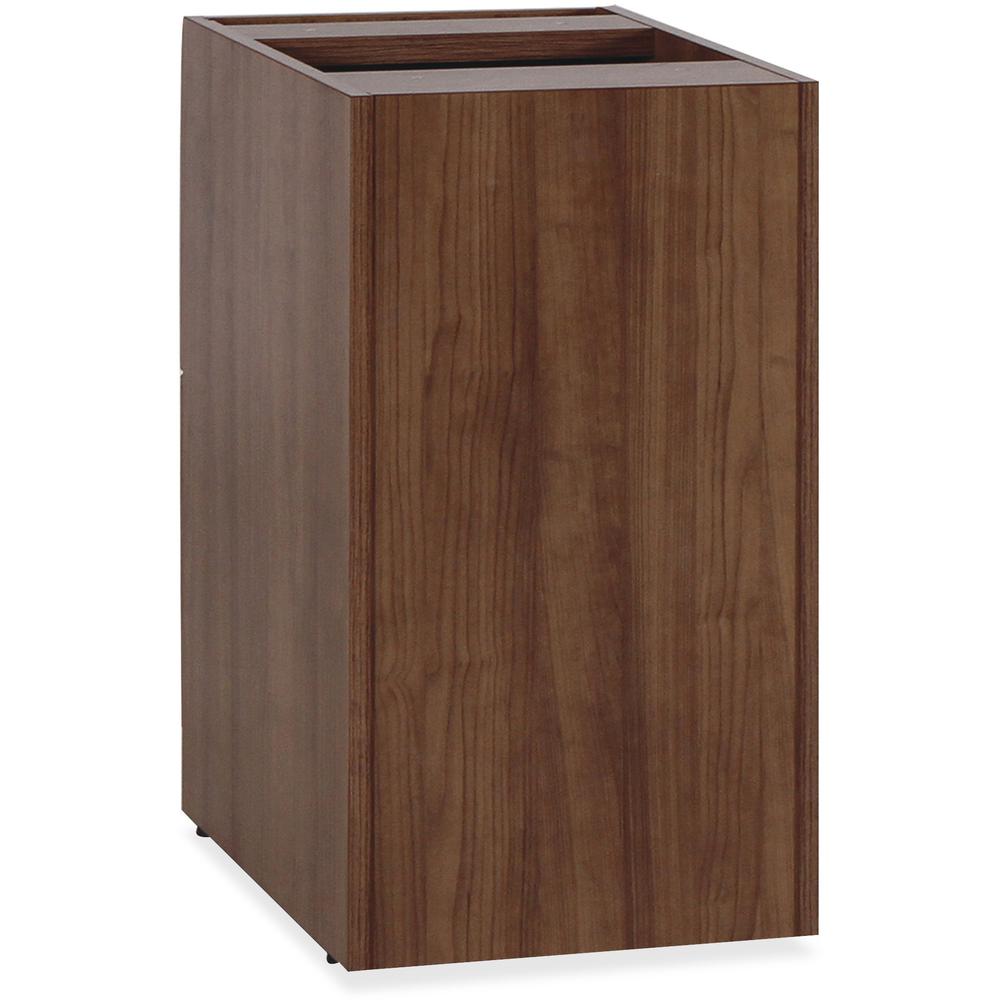 Lorell Essentials Series File/File Fixed File Cabinet - 15.5" x 21.9"28.5" Pedestal, 3.8" - 2 x File Drawer(s) - Finish: Laminate, Walnut - Built-in Hangrail, Ball-bearing Suspension, Mobility - For F. Picture 5