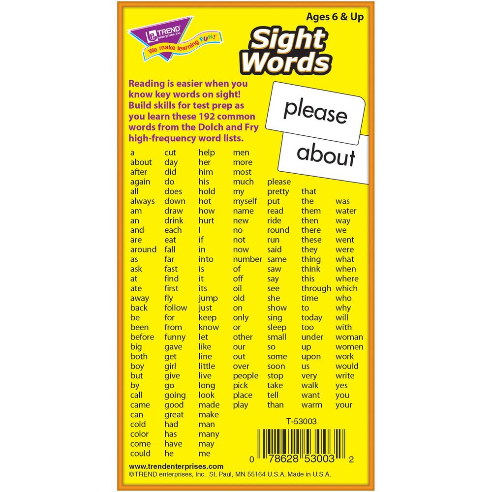 Trend Sight Words Skill Drill Flash Cards - Educational - 1 Each. Picture 8
