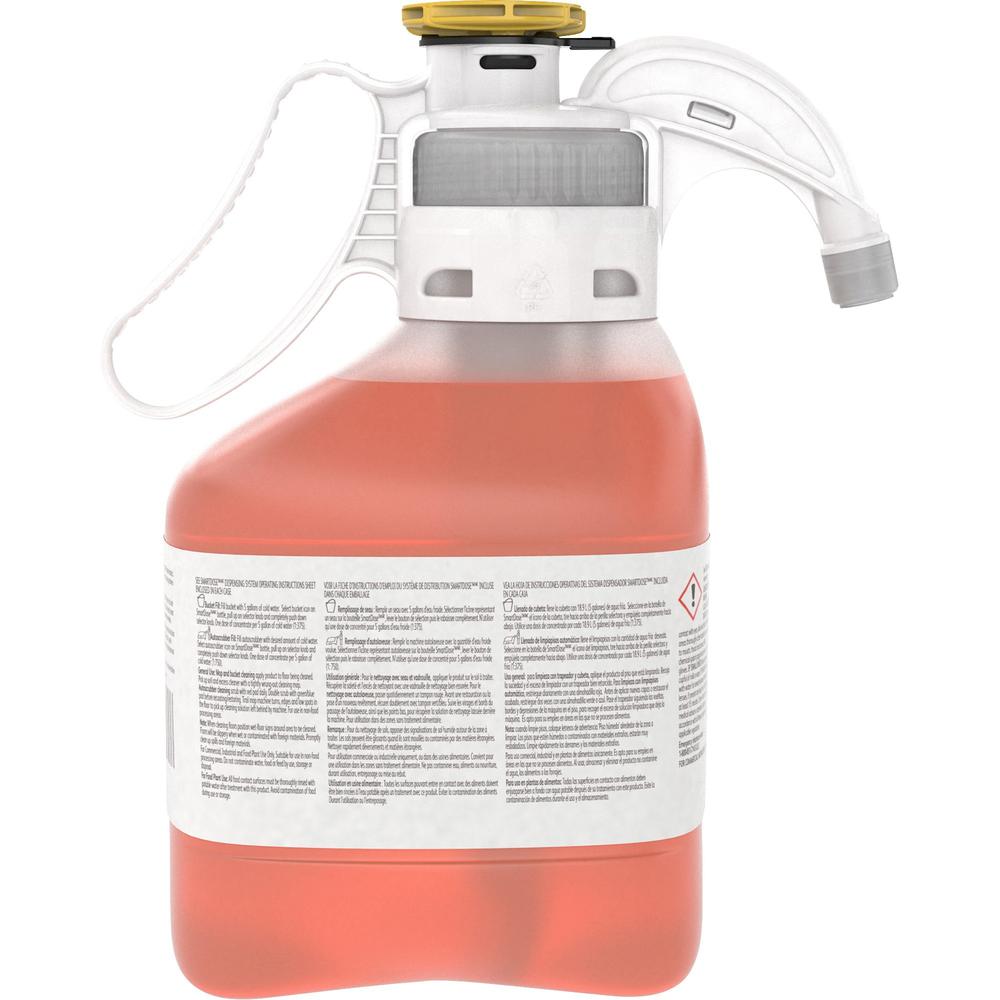 Diversey Stride Citrus HC Neutral Cleaner - Concentrate Liquid - 47.3 fl oz (1.5 quart) - Citrus ScentBottle - 2 / Carton - Orange. Picture 2