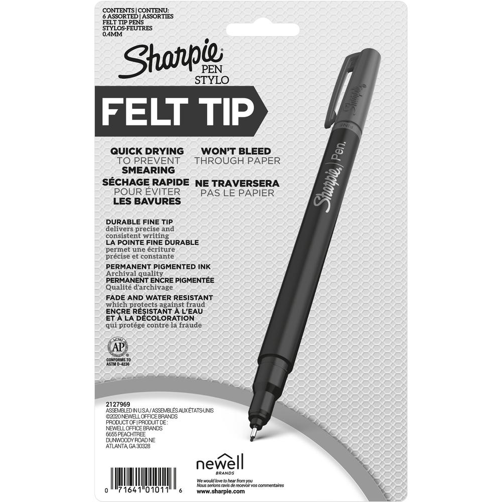 Sharpie Fine Point Pen - Fine Pen Point - Assorted - 6 / Pack. Picture 4