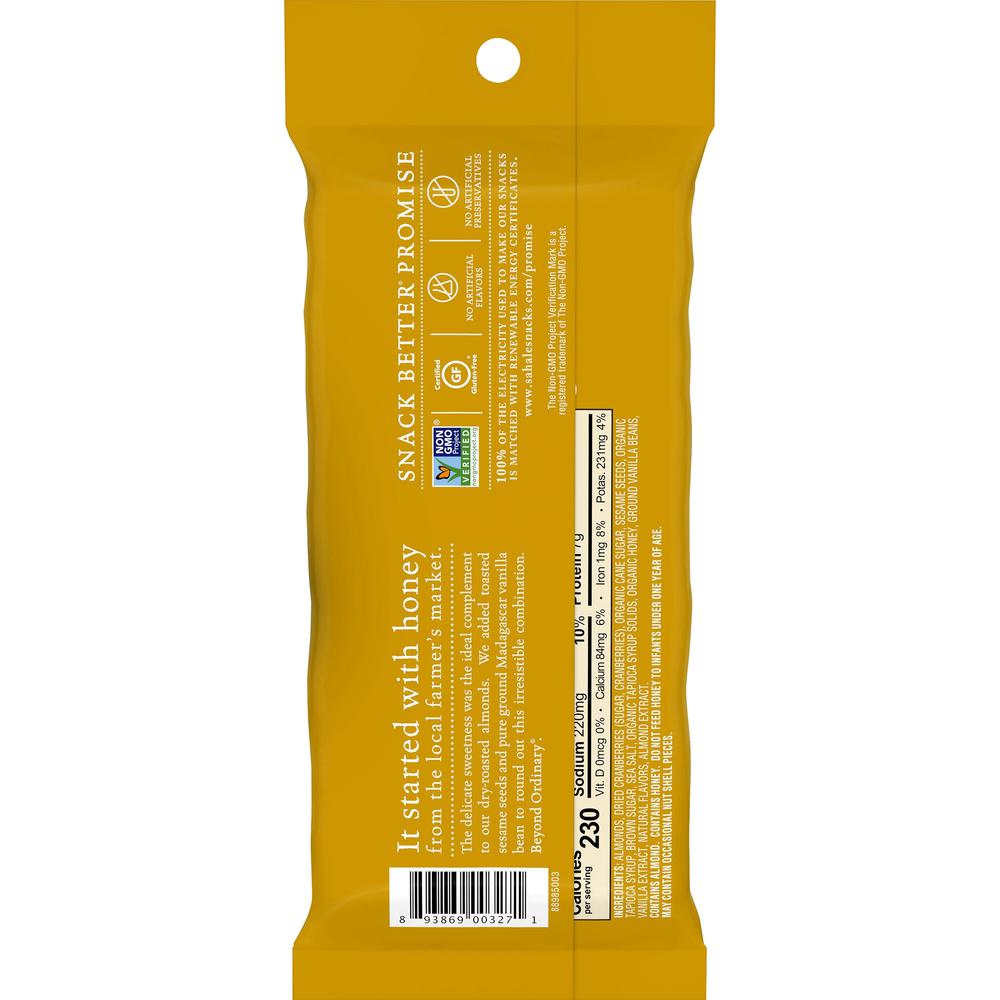Sahale Snacks Honey Almonds Glazed Snack Mix - Non-GMO, Gluten-free - Honey, Almond, Vanilla - 1.50 oz - 18 / Carton. Picture 2