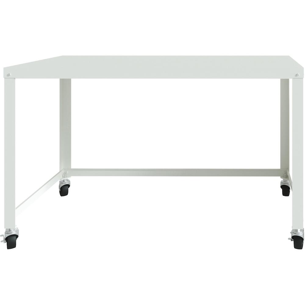 Lorell SOHO Personal Mobile Desk - Rectangle Top - 48" Table Top Width x 23" Table Top Depth - 29.50" HeightAssembly Required - White - 1 Each. Picture 5