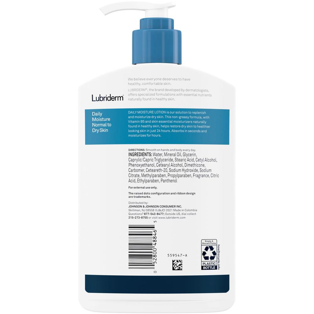 Lubriderm Daily Moisture Lotion - Lotion - 16 fl oz - For Normal, Dry Skin - Moisturising, Non-greasy - 1 Each. Picture 4