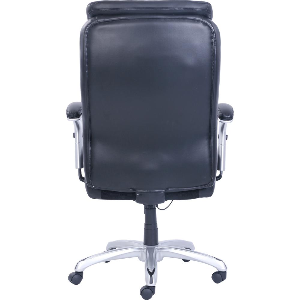 Lorell Big & Tall Chair with Flexible Air Technology - Black Bonded Leather Seat - Black Bonded Leather Back - 5-star Base - 1 Each. Picture 3