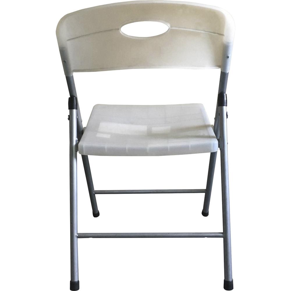 Lorell Heavy-duty Translucent Folding Chairs - Clear Plastic Seat - Clear Plastic Back - 4 / Carton. Picture 6