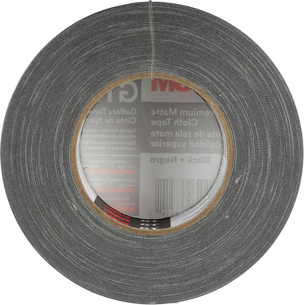 3M Gaffers Cloth Tape - 54.60 yd Length x 1.90" Width - 11 mil Thickness - Vinyl - 1 / Roll - Black. Picture 7