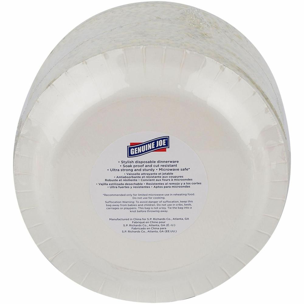 Genuine Joe Printed Paper Plates - Disposable - Assorted - 125 / Pack. Picture 5