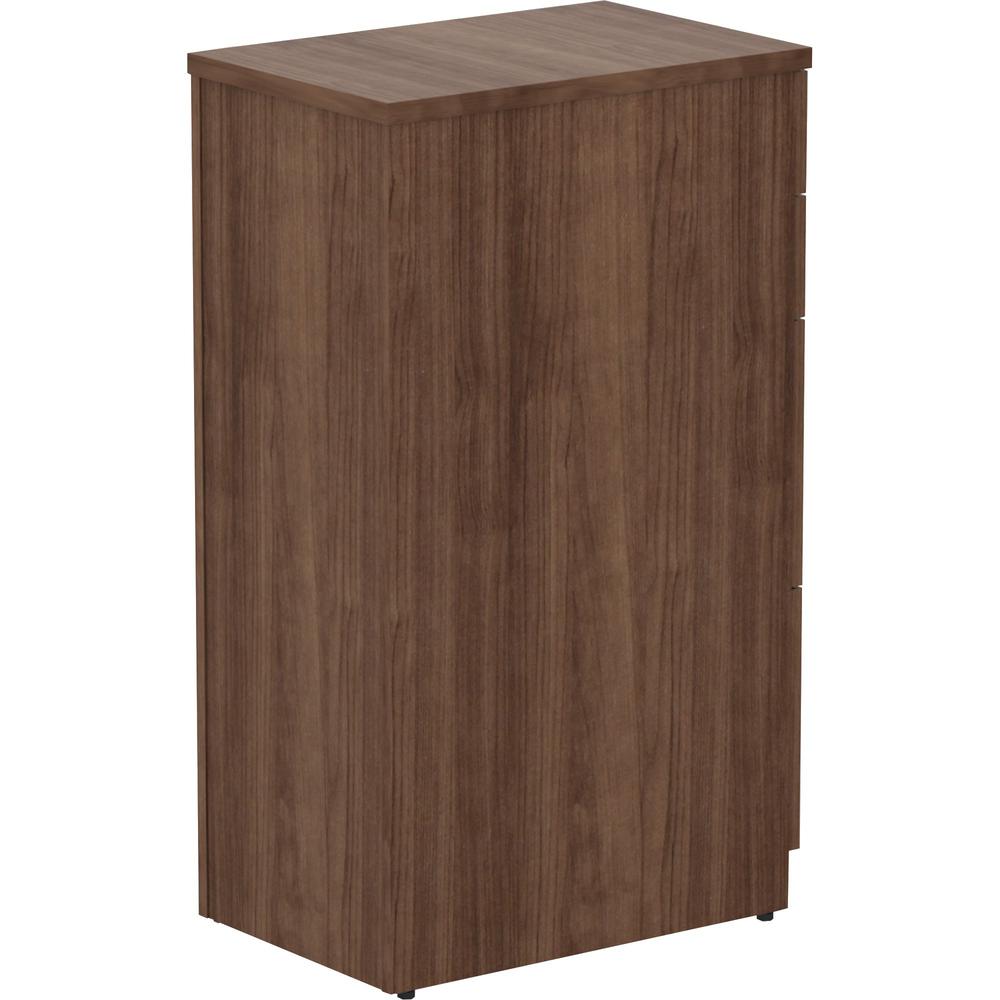 Lorell Relevance Series 4-Drawer File Cabinet - 15.5" x 23.6"40.4" - 4 x File, Box Drawer(s) - Material: Laminate - Finish: Walnut. Picture 6