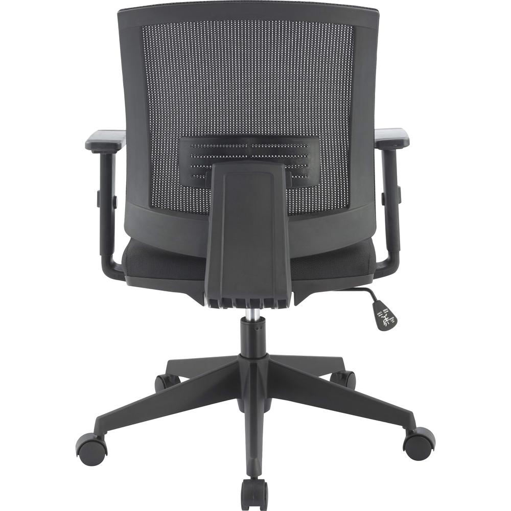 Lorell Soho Mid-back Task Chair - Black Fabric Seat - Black Back - 5-star Base - 1 Each. Picture 5