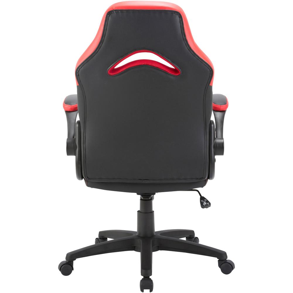 Lorell Bucket Seat High-back Gaming Chair - Red, Black Seat - Red, Black Back - 5-star Base - 28" Length x 20.5" Width x 47.5" Height. Picture 9