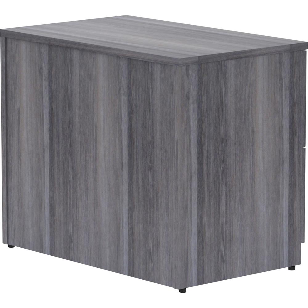 Lorell Essentials Series Lateral File - 35" x 22"29.5" , 1" Top - 2 x File Drawer(s) - Finish: Weathered Charcoal, Laminate. Picture 6