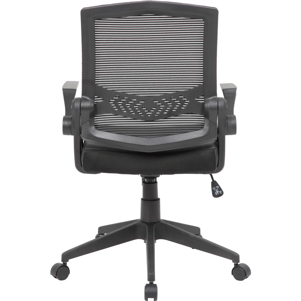 Boss Mesh Flip Arm Task Chair - Black Seat - Black Back - Black Frame - 5-star Base - 1 Each. Picture 7