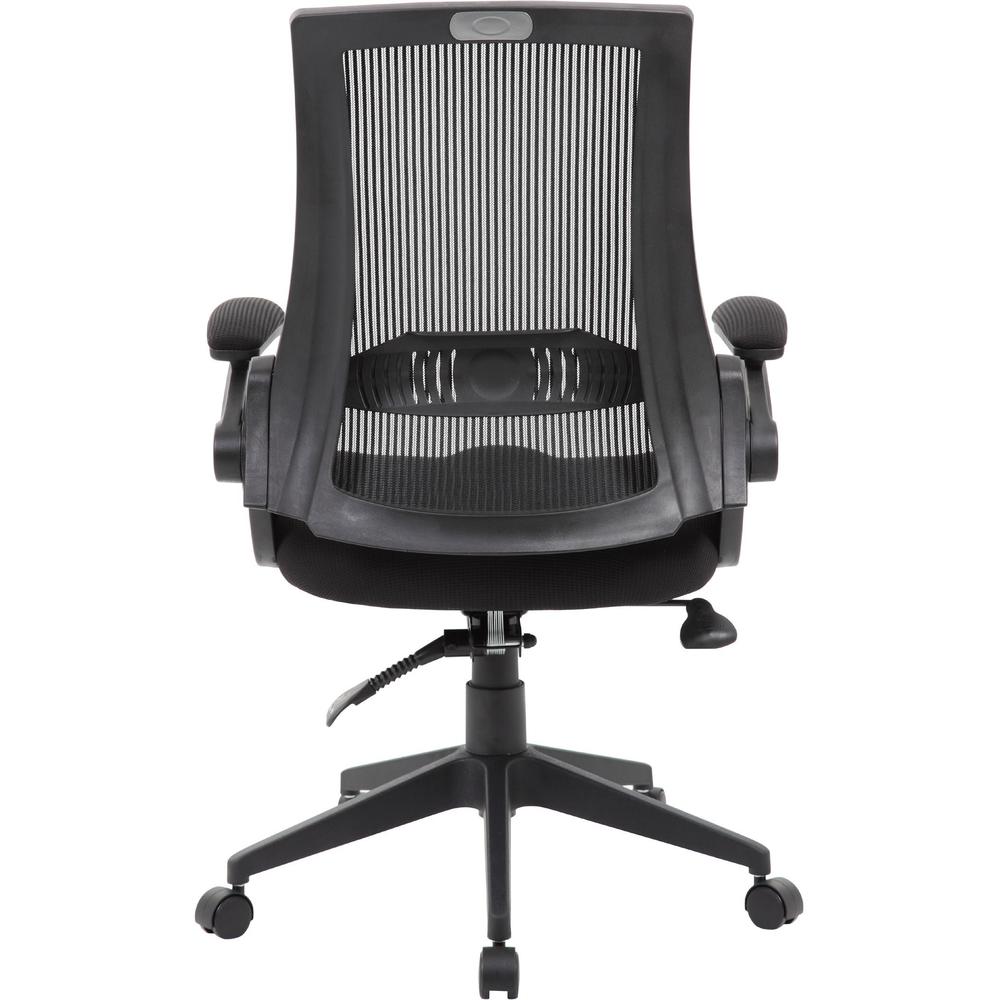 Boss Mesh Back, Flip Arm Task Chair - Black Seat - Black Back - Black Frame - 5-star Base - 1 Each. Picture 7