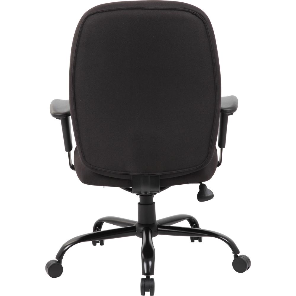 Boss Heavy Duty Task Chair- 400 lbs - Black Crepe Fabric Seat - Black Crepe Fabric Back - Black Frame - 5-star Base - Armrest - 1 Each. Picture 7