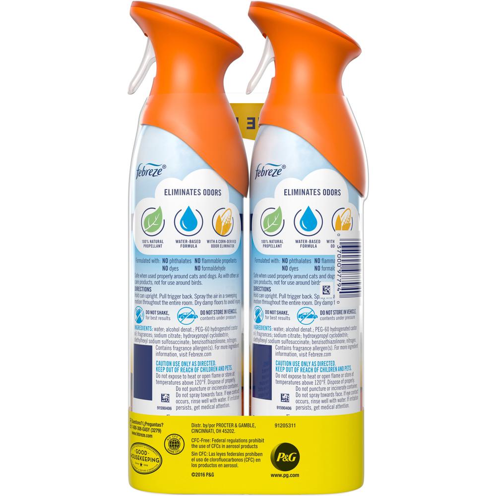 Febreze Hawaiian Air Spray Pack - Liquid - 8.8 fl oz (0.3 quart) - Hawaiian Aloha - 12 / Carton - Odor Neutralizer, VOC-free. Picture 4