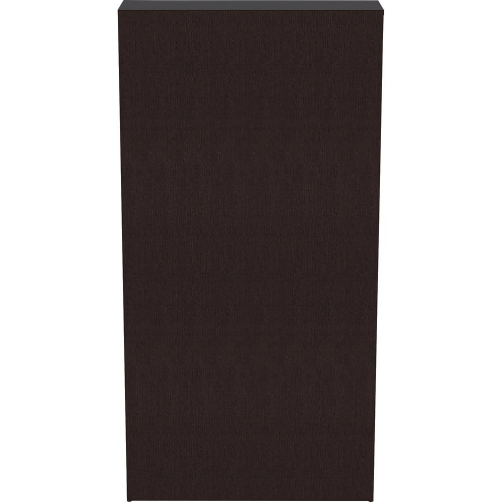 Lorell Laminate Bookcase - 0.8" Shelf, 36" x 12"72" - 6 Shelve(s) - 5 Adjustable Shelf(ves) - Square Edge - Material: Thermofused Laminate (TFL) - Finish: Espresso. Picture 4