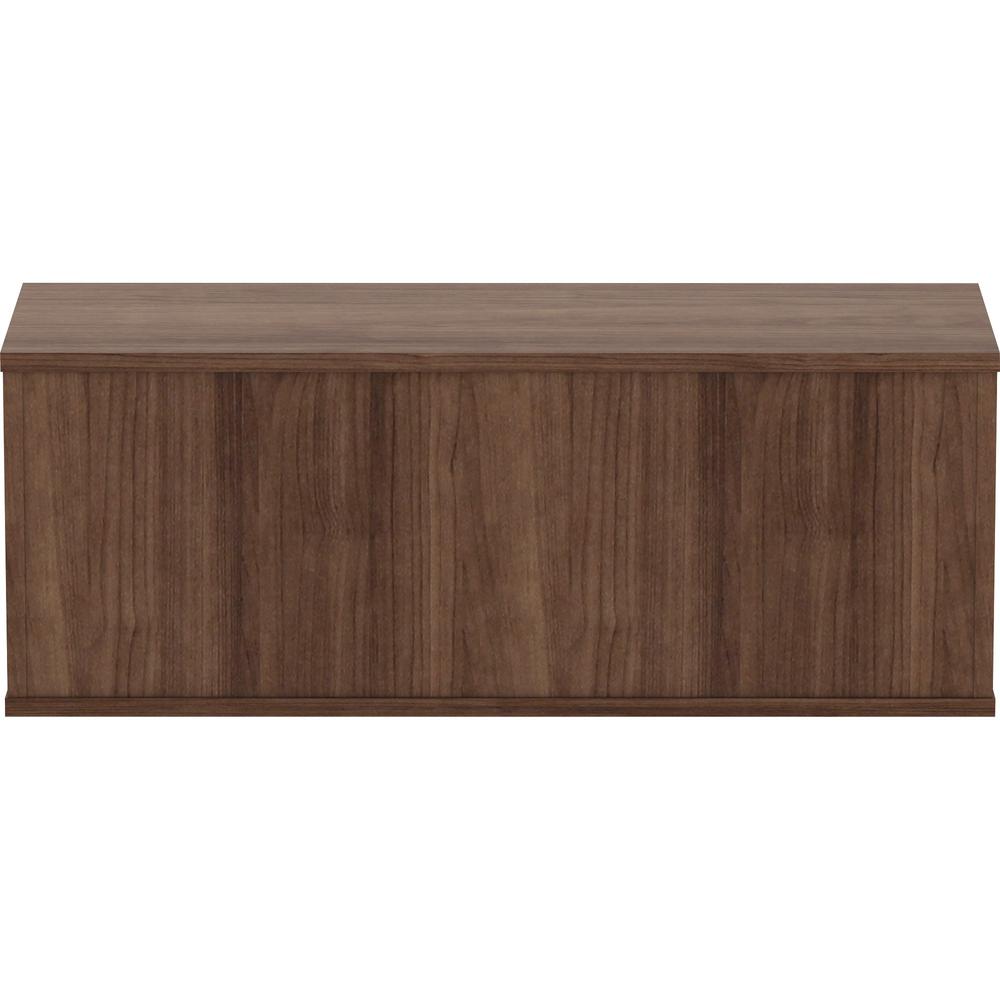 Lorell Panel System Open Storage Cabinet - 18.1" Height x 31.5" Width x 15.8" Depth - Walnut - Laminate - 1 Each. Picture 2