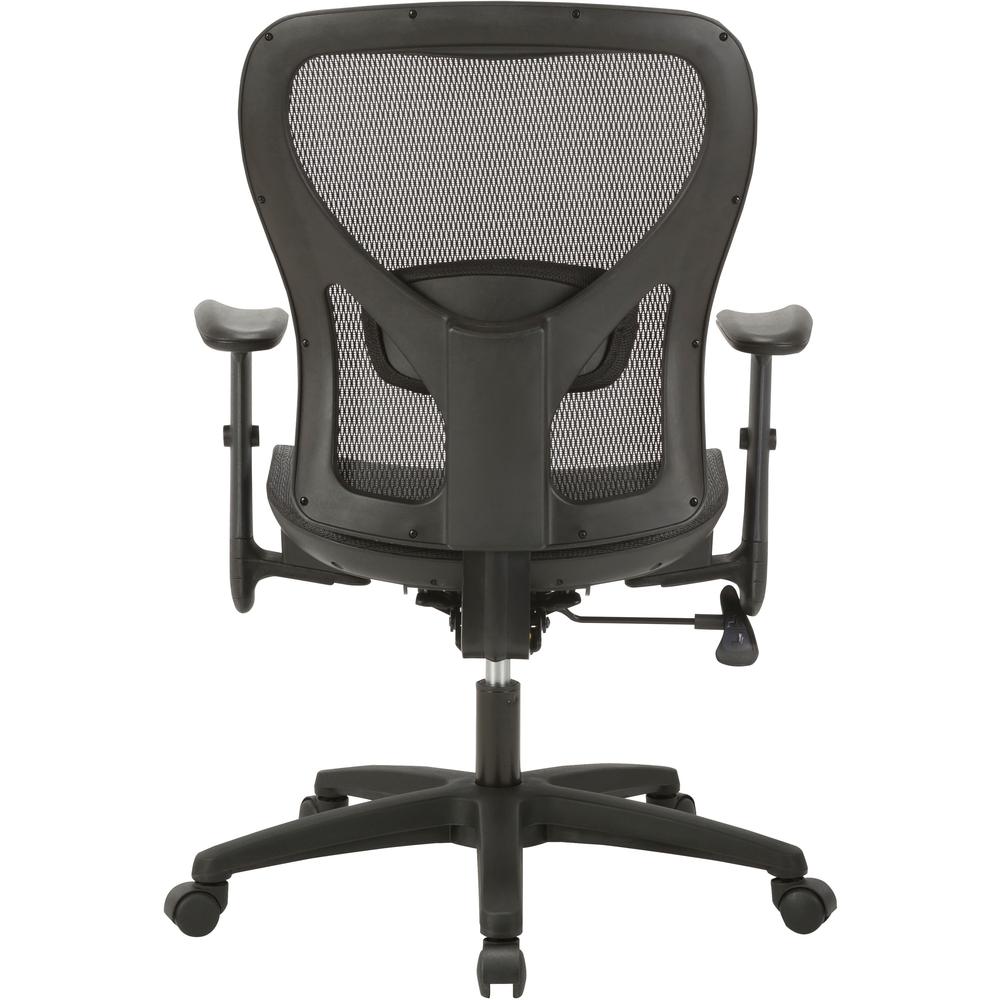 Lorell SOHO Mesh Mid-Back Task Chair - Mesh Seat - Mesh Back - 5-star Base - Black - 1 Each. Picture 10