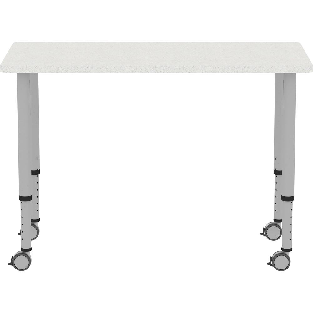 Lorell Attune Height-adjustable Multipurpose Rectangular Table - Rectangle Top - Adjustable Height - 26.62" to 33.62" Adjustment x 48" Table Top Width x 23.62" Table Top Depth - 33.62" Height - Assemb. Picture 9