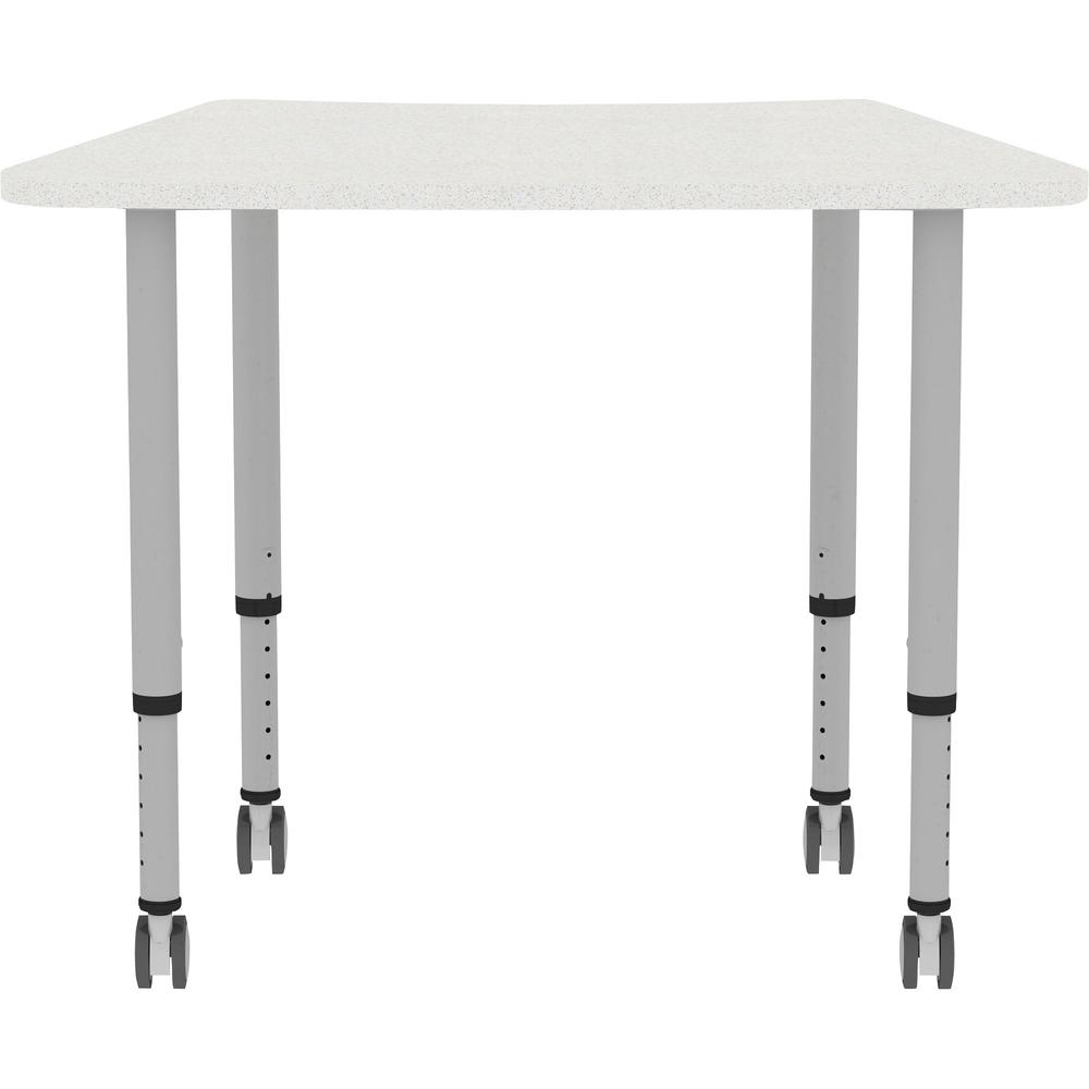 Lorell Attune Height-adjustable Multipurpose Curved Table - Trapezoid Top - Adjustable Height - 26.62" to 33.62" Adjustment x 60" Table Top Width x 23.62" Table Top Depth - 33.62" Height - Assembly Re. Picture 5