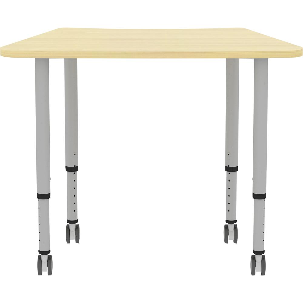 Lorell Attune Height-adjustable Multipurpose Curved Table - Trapezoid Top - Adjustable Height - 26.62" to 33.62" Adjustment x 60" Table Top Width x 23.62" Table Top Depth - 33.62" Height - Assembly Re. Picture 8