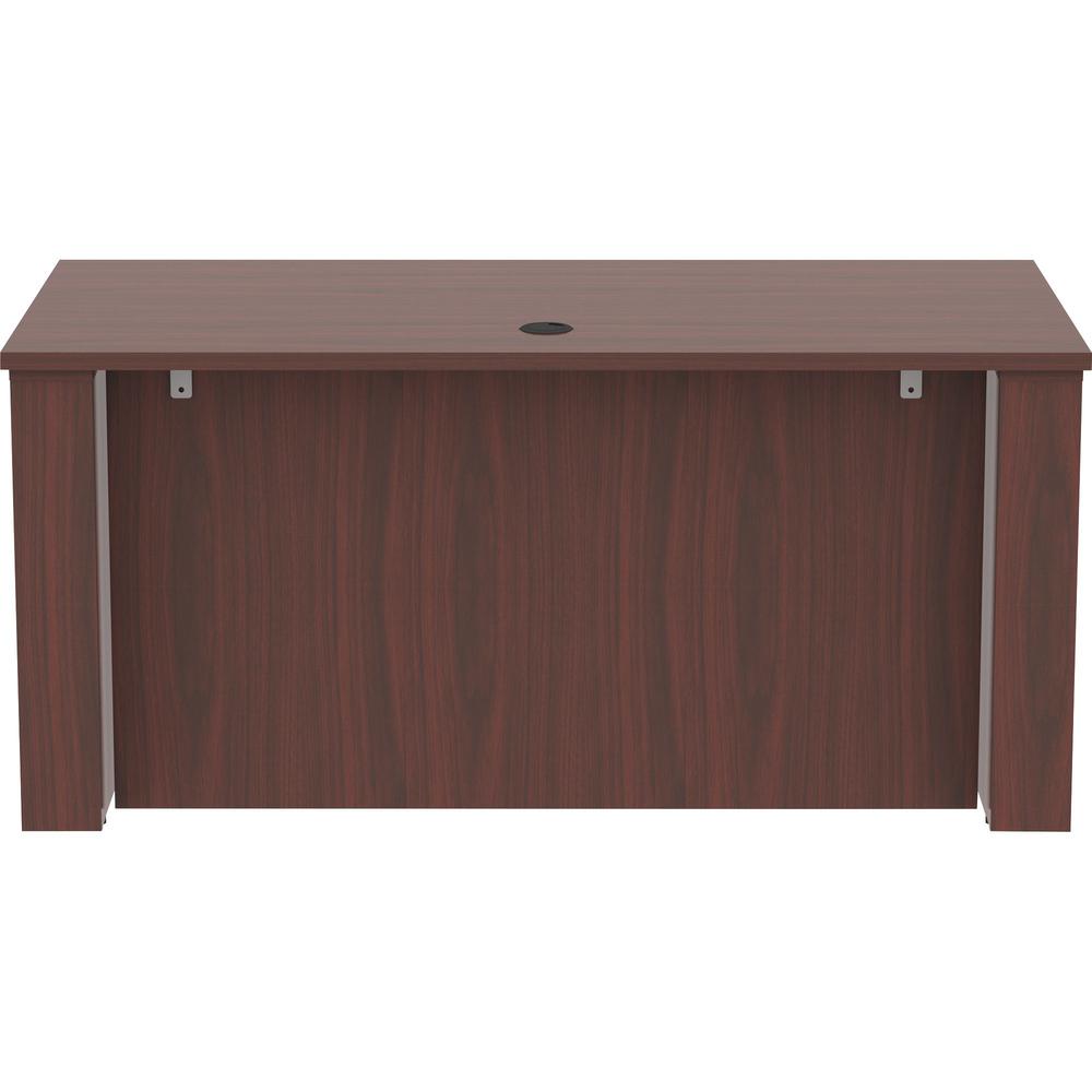 Lorell Essentials 60" Sit-to-Stand Desk Shell - 0.1" Top, 1" Edge, 60" x 29" x 49" - Material: Polyvinyl Chloride (PVC) Edge - Finish: Mahogany Laminate Top, Mahogany. Picture 2
