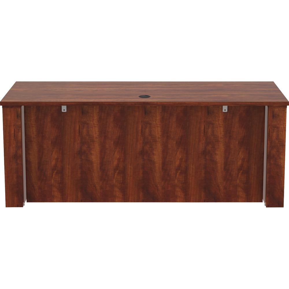Lorell Essentials Series Sit-to-Stand Desk Shell - 0.1" Top, 1" Edge, 72" x 29"49" - Finish: Cherry - Laminate Table Top. Picture 9