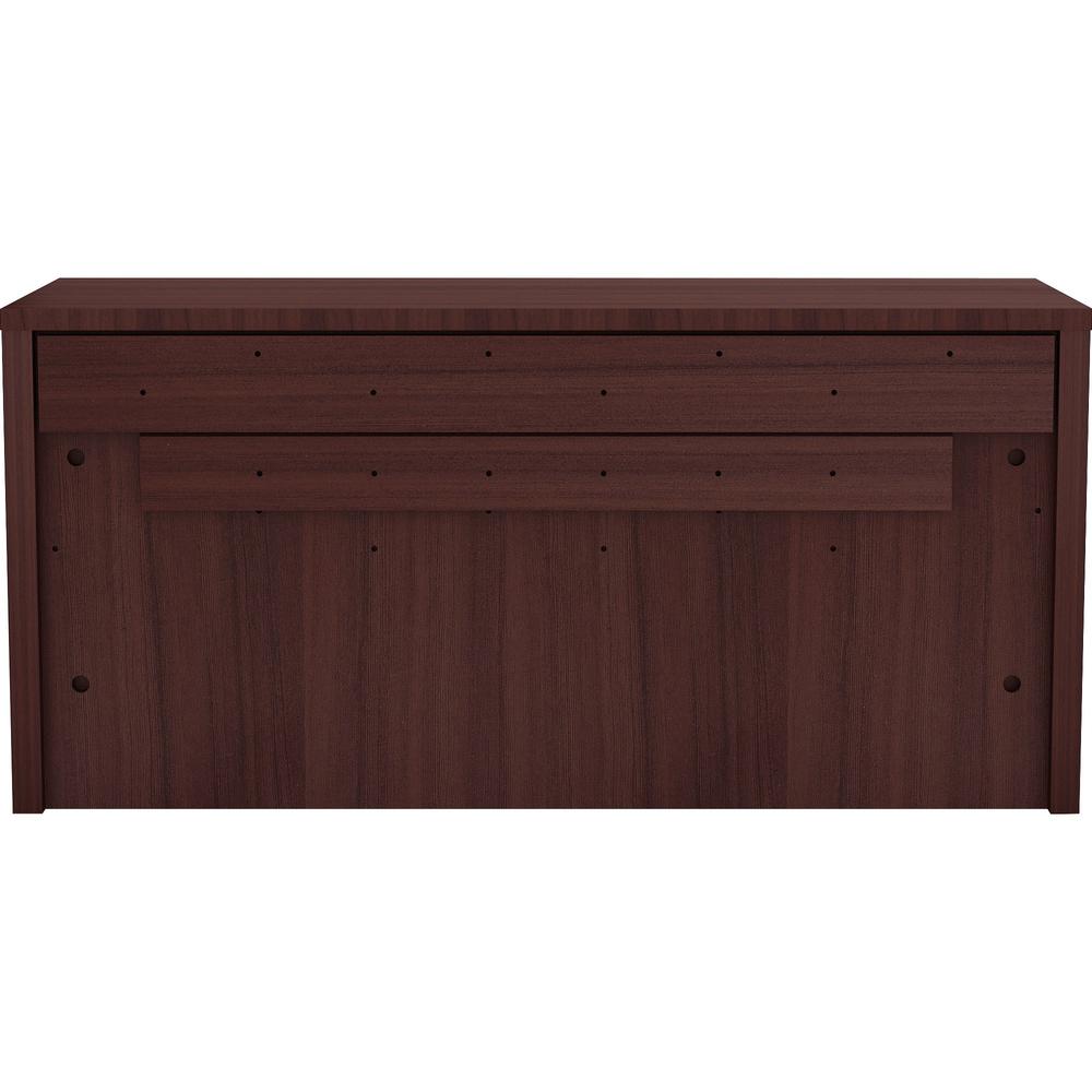 Lorell Essentials Series Wall-Mount Hutch - 36" x 15"17" , 1" Bottom Panel, 1" Side Panel, 0.6" Back Panel - Band Edge - Material: Laminate - Finish: Espresso Laminate. Picture 6