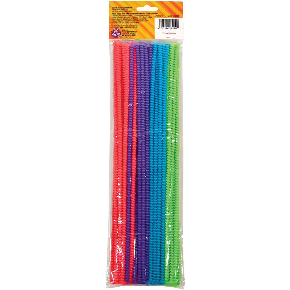 Pacon Spiral Chenille Stems - Classroom, Home, Art Project - Recommended For 4 Year - 12"Height x 0.20"Width x 0.20"Length - 600 / Bag - Assorted. Picture 4