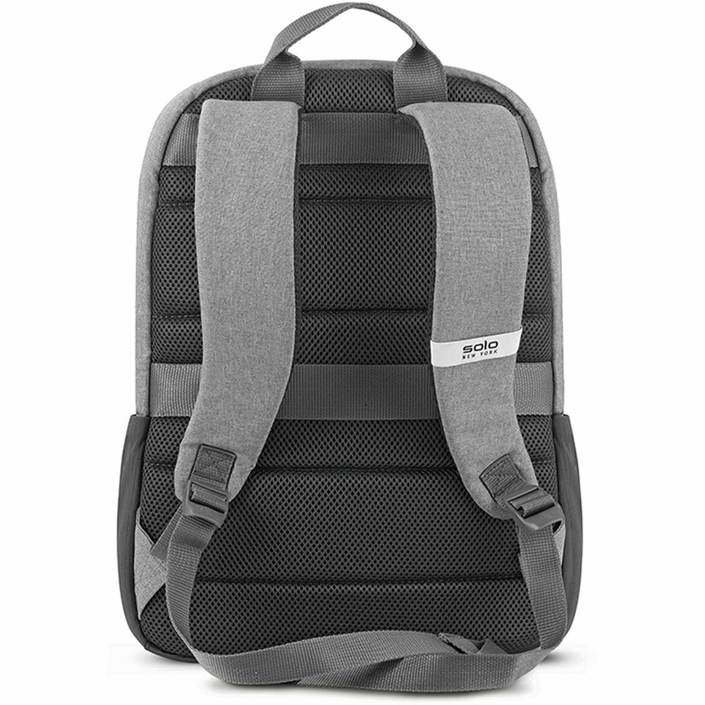 Solo Re:cover Carrying Case (Backpack) for 15.6" Notebook - Gray - Bump Resistant, Damage Resistant - Shoulder Strap, Luggage Strap, Handle - 14.8" Height x 11.3" Width x 7" Depth - 1 Each. Picture 5