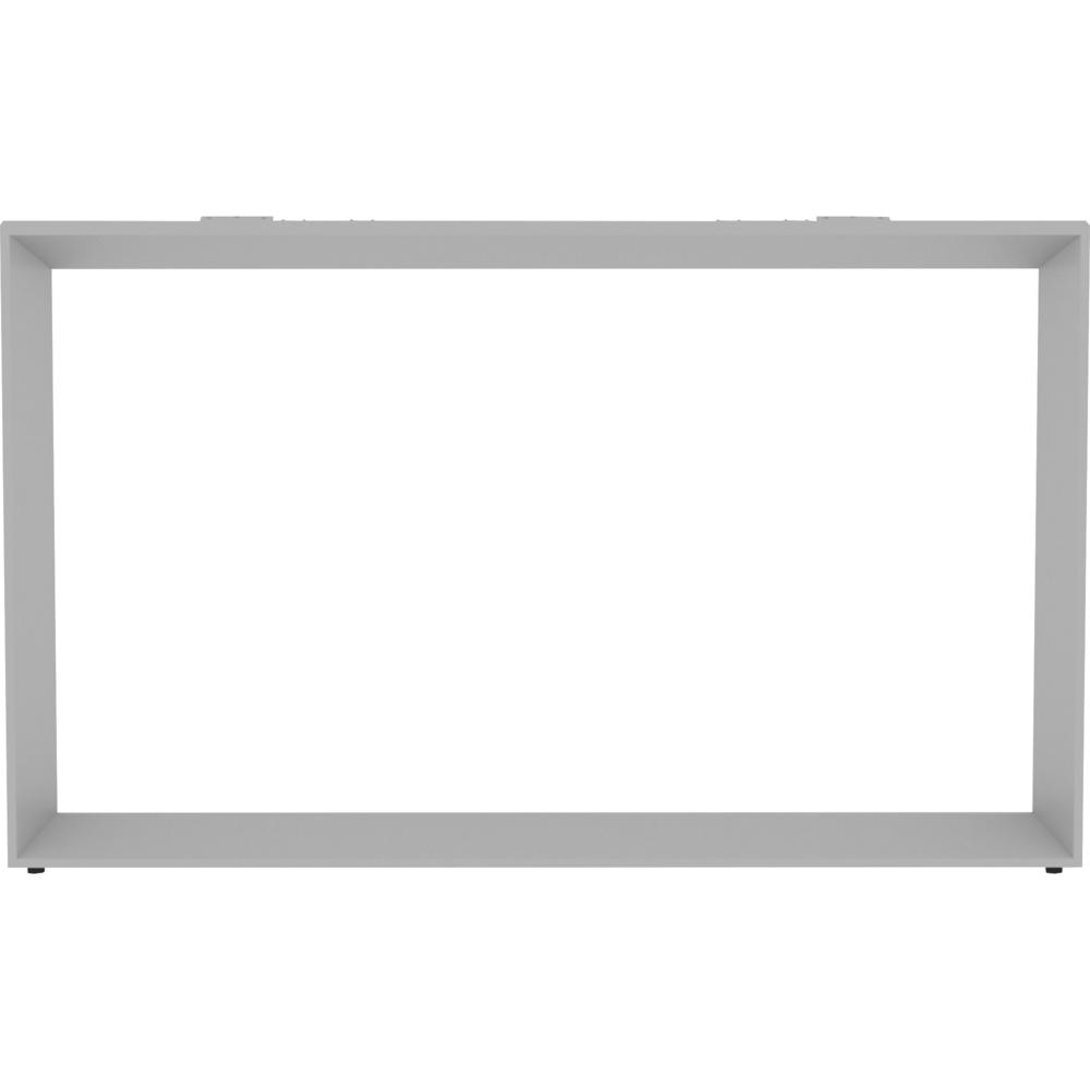 Lorell Relevance Series Wide Side Leg - 45.5" x 4" x 28.5" - Material: Metal Frame - Finish: Silver, Powder Coated. Picture 3
