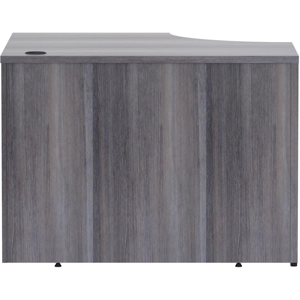 Lorell Essentials Series Corner Desk - 42" x 24"29.5" Desk, 1" Top - Finish: Weathered Charcoal Laminate. Picture 4