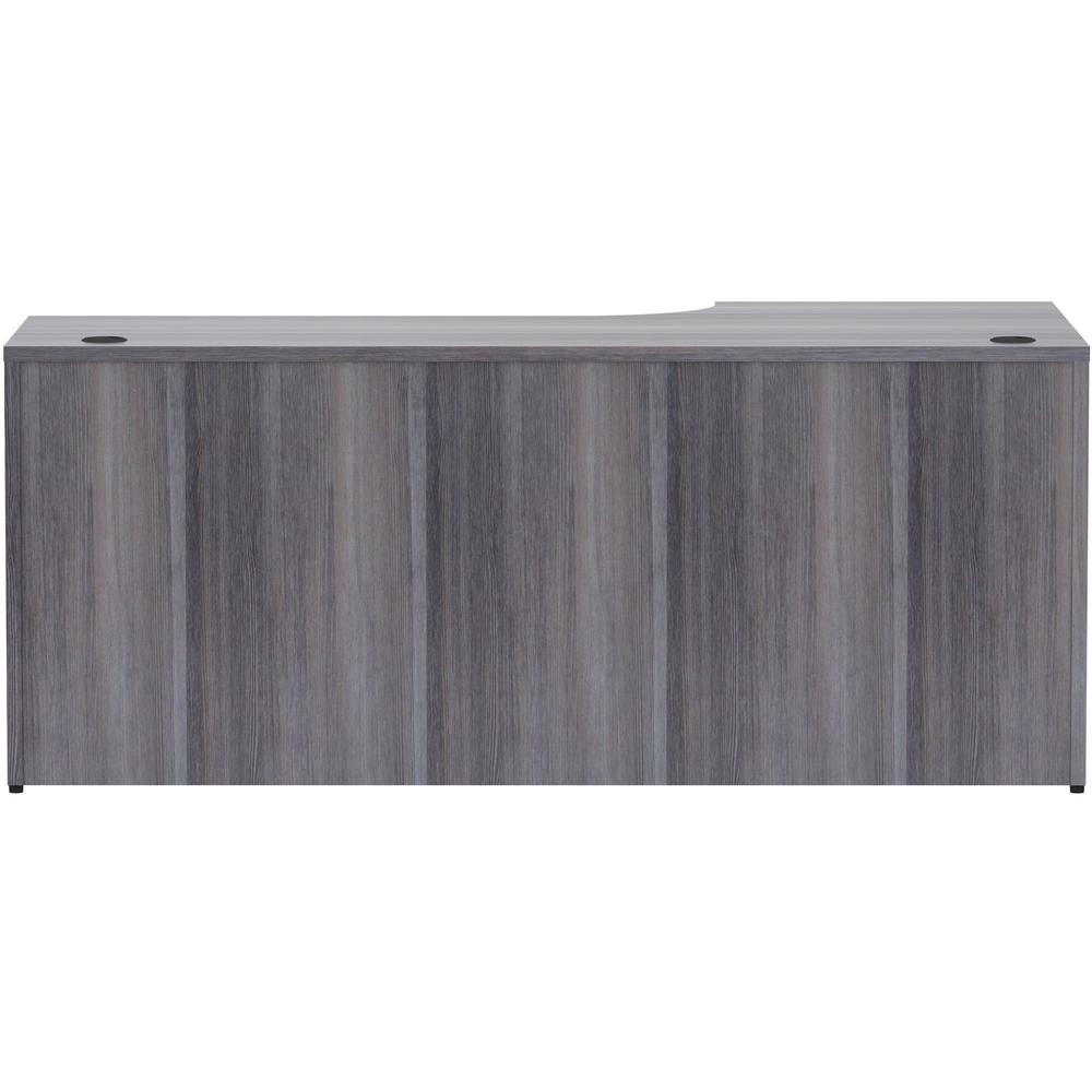 Lorell Essentials Series Left Corner Credenza - 72" x 36" x 24"29.5" Credenza, 1" Top - Finish: Weathered Charcoal Laminate. Picture 4