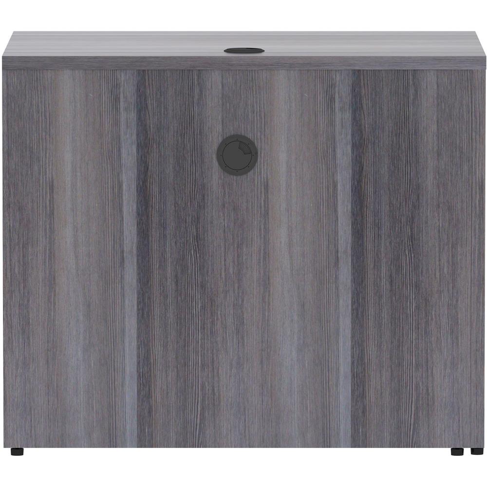 Lorell Essentials Series Return Shell - 35" x 24"29.5" Return Shell, 1" Top - Finish: Weathered Charcoal Laminate. Picture 4
