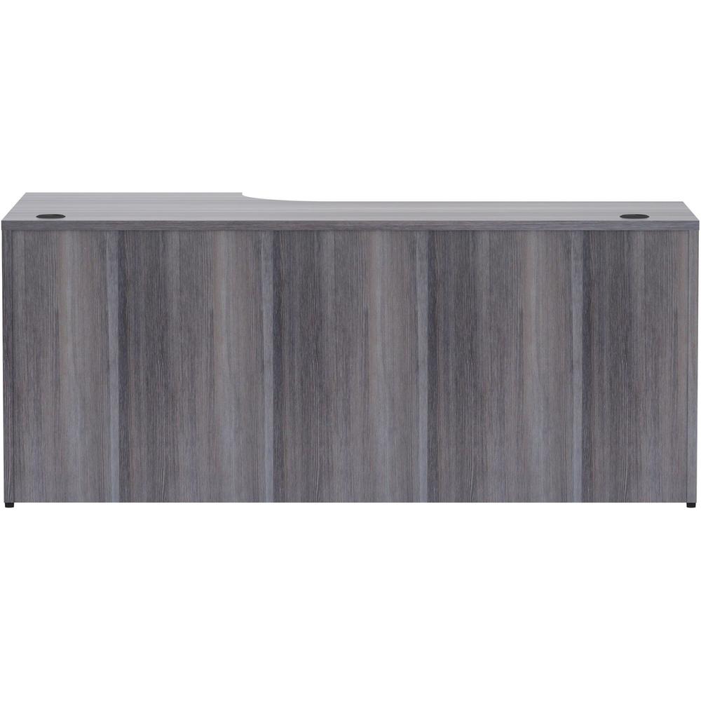 Lorell Essentials Seriese Right Corner Credenza - 72" x 36" x 24"29.5" Credenza, 1" Top - Finish: Weathered Charcoal Laminate. Picture 4