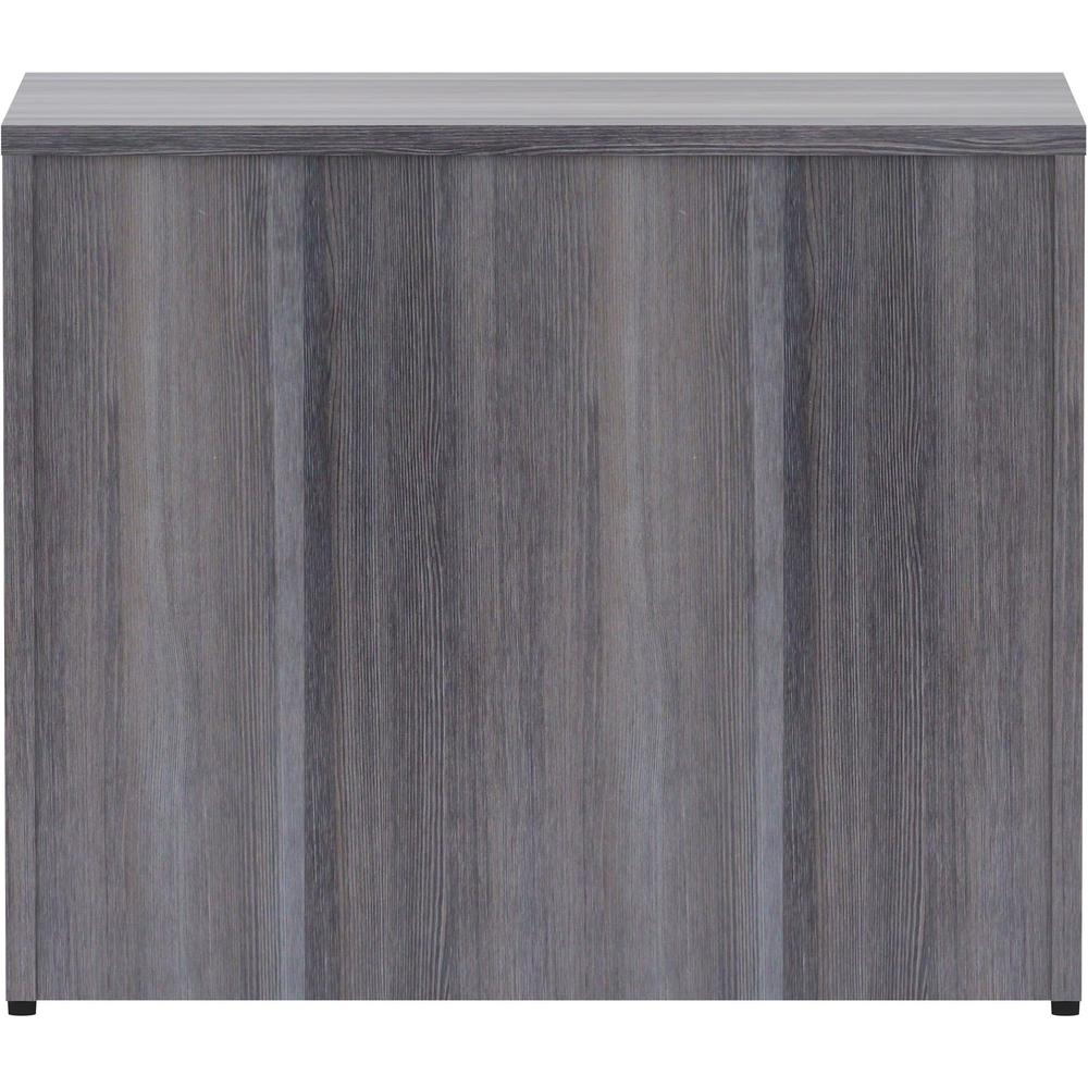 Lorell Essentials Series Box/Box/File Lateral File - 35.5" x 22"29.5" Lateral File, 1" Top - 4 x File, Box Drawer(s) - Finish: Weathered Charcoal Laminate. Picture 4