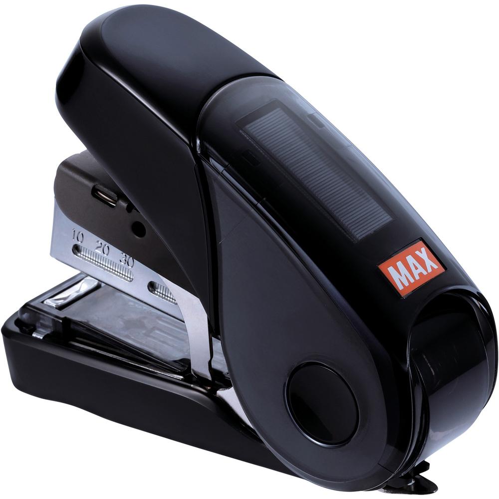 MAX Flat Clinch Mini Stapler - 25 Sheets Capacity - 1 Each - Black. Picture 3