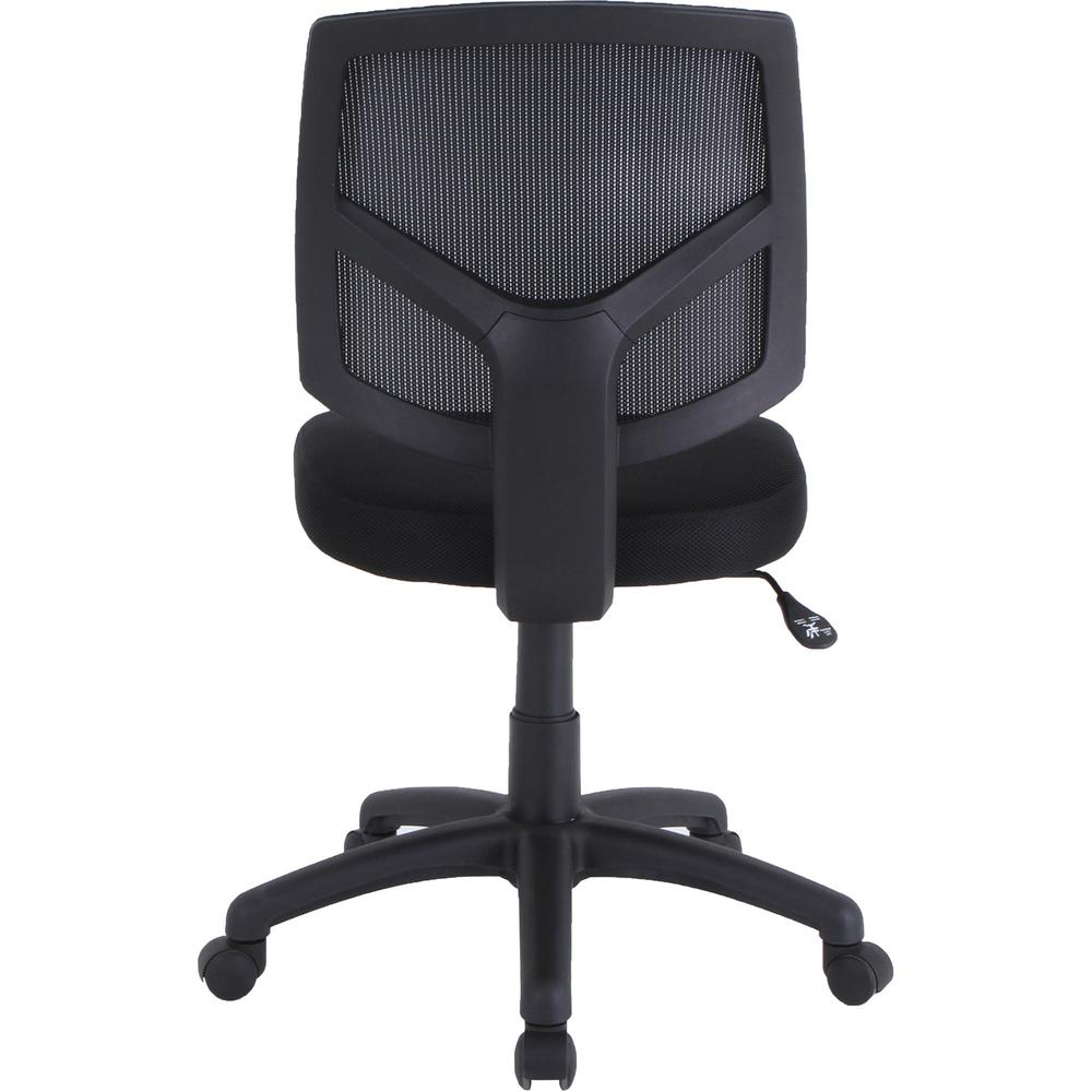Lorell Mesh Back Task Chair - Fabric Seat - Mesh Back - 5-star Base - Black - 1 Each. Picture 9