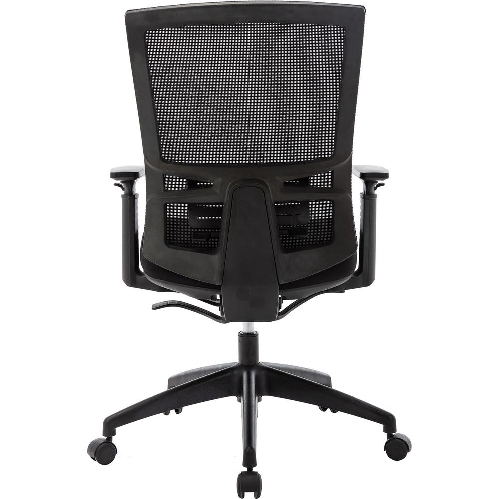 Lorell Mesh Mid-back Office Chair - Fabric Seat - Mid Back - 5-star Base - Black - 1 Each. Picture 5