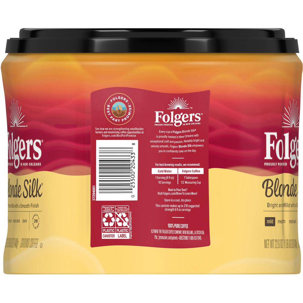 Folgers&reg; Ground Blond Silk Coffee - Light/Mild - 22.6 oz - 1 Each. Picture 5