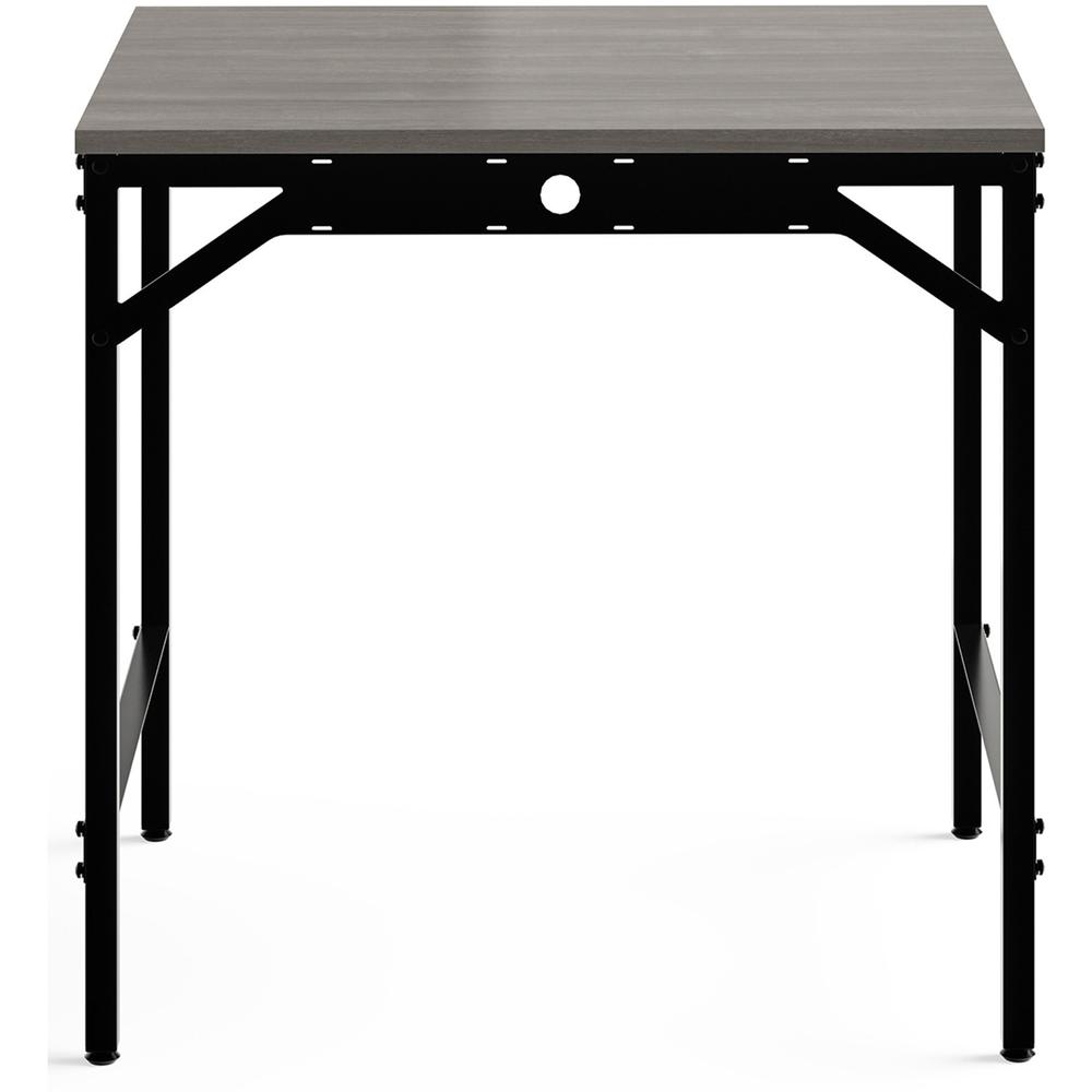 Safco Simple Study Desk - Sterling Ash Rectangle, Laminated Top - Black Powder Coat Four Leg Base - 4 Legs - 30.50" Table Top Width x 23.50" Table Top Depth x 0.75" Table Top Thickness - 29.50" Height. Picture 8