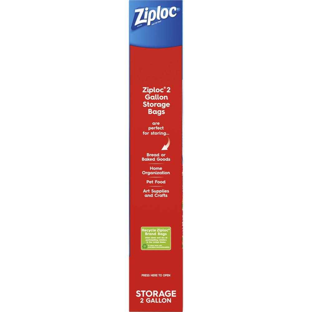 Ziploc&reg; 2-gallon Storage Bags - Extra Large Size - 2 gal Capacity - 13" Width - Zipper Closure - Plastic - 12/Box - Food, Money, Vegetables, Fruit, Yarn, Cosmetics, Business Card, Map, Meat, Seafo. Picture 4