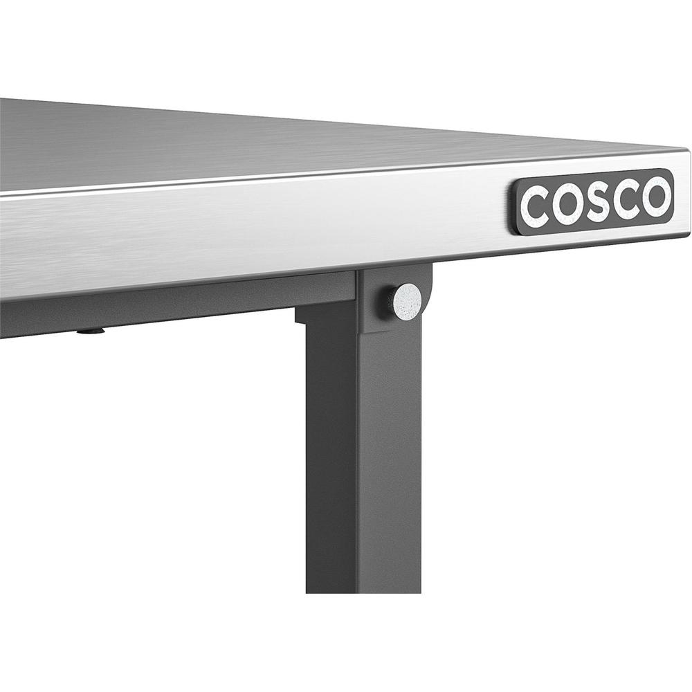 Cosco Commercial SmartFold Portable Workbench - Four Leg Base - 4 Legs - 700 lb Capacity x 52" Table Top Width x 25.50" Table Top Depth - 34.70" Height - Assembly Required - Gray - Stainless Steel - S. Picture 9