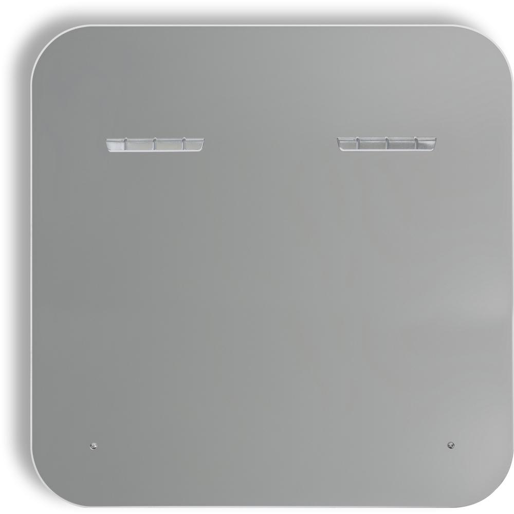 U Brands Magnetic White Glass Dry-Erase Board, 35" X 35" - 35" (3 ft) Width x 35" (3 ft) Height - White Tempered Glass Surface - Square - Horizontal/Vertical - 1 Each. Picture 3