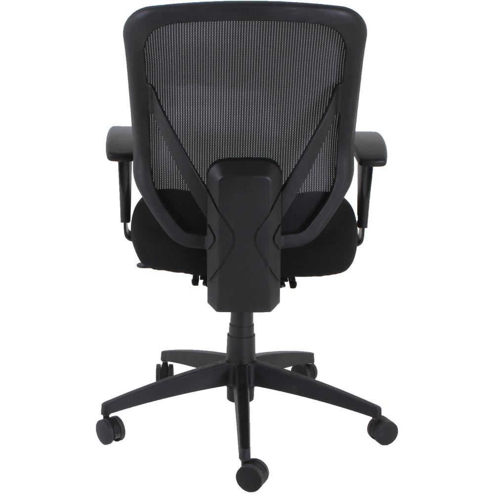 Lorell Executive High-Back Chair - Fabric Seat - Mesh Back - High Back - 5-star Base - Black - Armrest - 1 Each. Picture 7