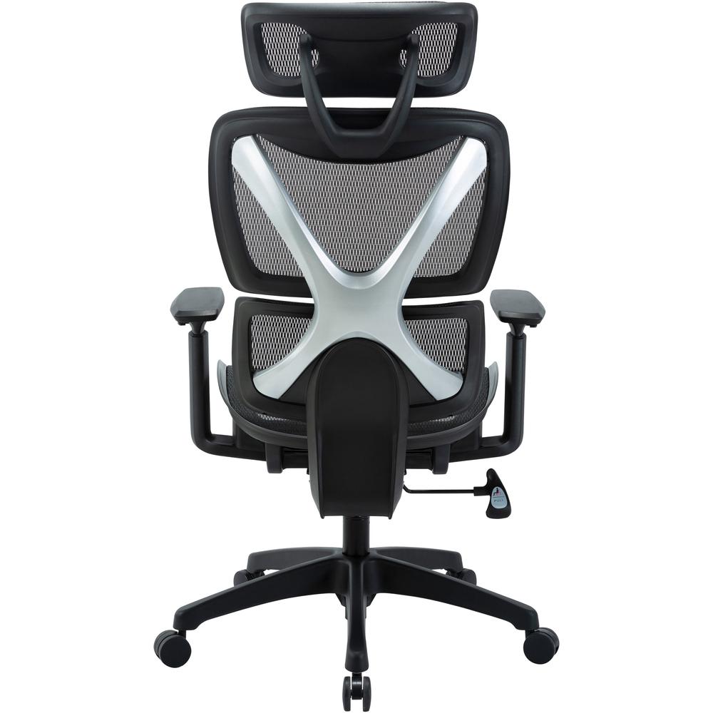 Lorell High-back Mesh Chair - Plastic Frame - High Back - 5-star Base - Black - Armrest - 1 Each. Picture 13