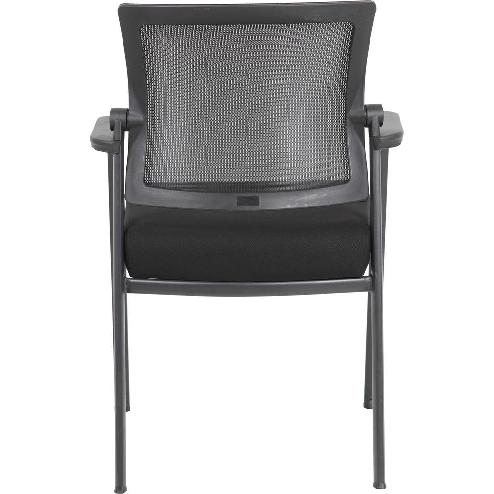 Boss Mesh 4-Legged Guest Chair - Black Seat - Black Mesh Back - Tubular Steel Frame - Four-legged Base - 1 / Carton. Picture 7