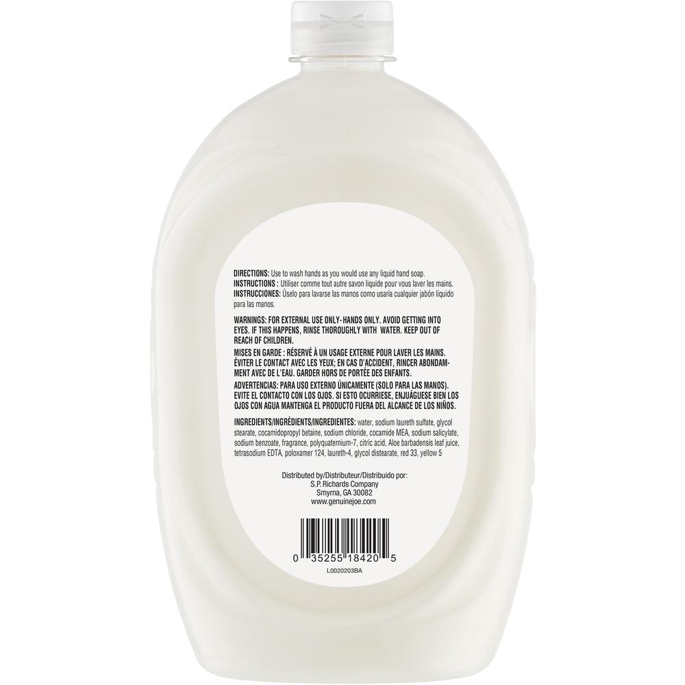 Genuine Joe Lotion Soap - 50 fl oz (1478.7 mL) - Bottle Dispenser - Hand, Skin - White - Anti-irritant - 4 / Carton. Picture 7